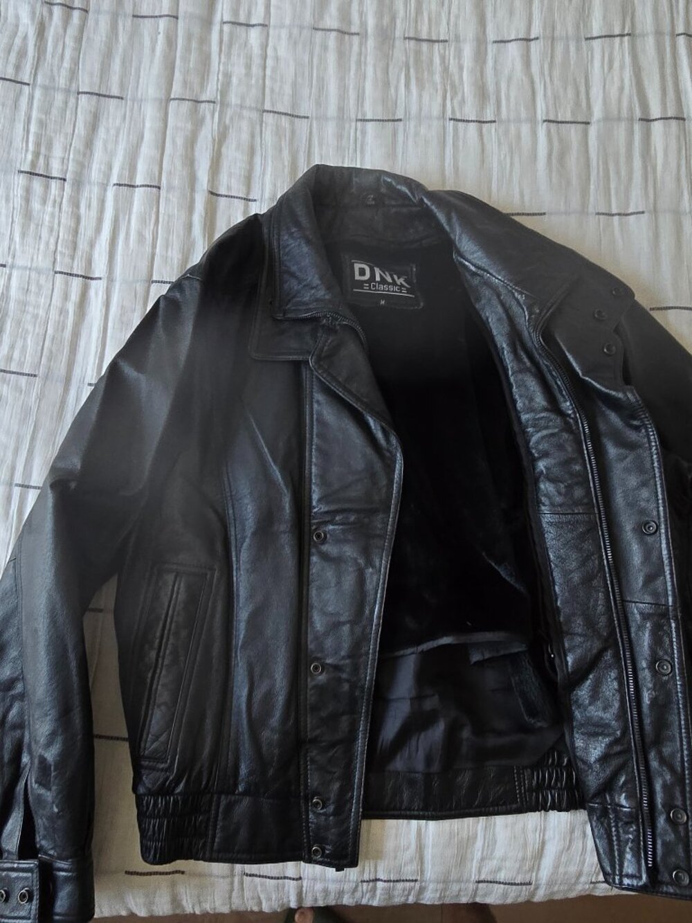 DNK Classic Black Leather Jacket – Size M – Lined Price $75 OBO Brand DNK Classi